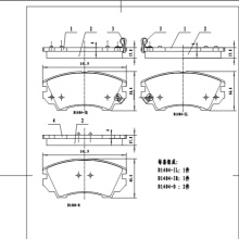 China auto parts manufacturer supplies D1404 auto brake pads for CHEVROLET Camaro